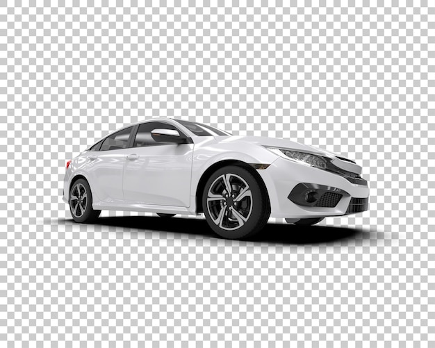Ilustración de renderización 3D de automóviles modernos aislados en el fondo
