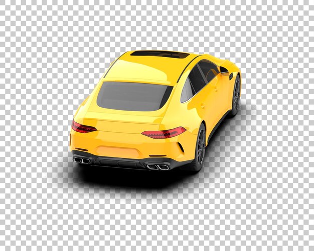 Ilustración de renderización 3D de automóviles modernos aislados en el fondo