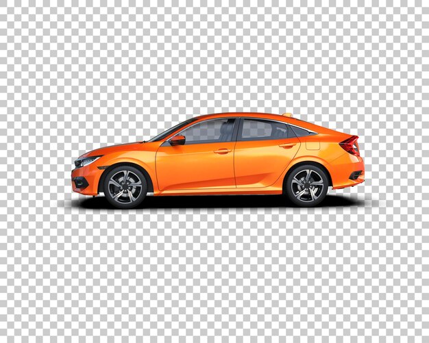 Ilustración de renderización 3D de automóviles modernos aislados en el fondo