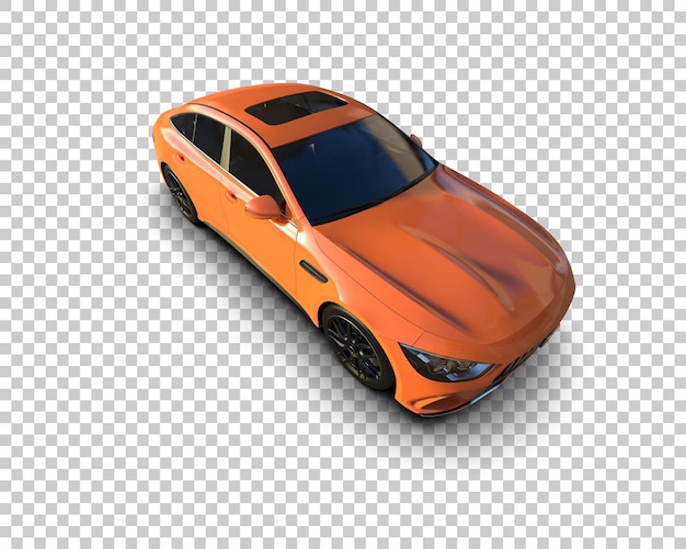 Ilustración de renderización 3D de automóviles modernos aislados en el fondo