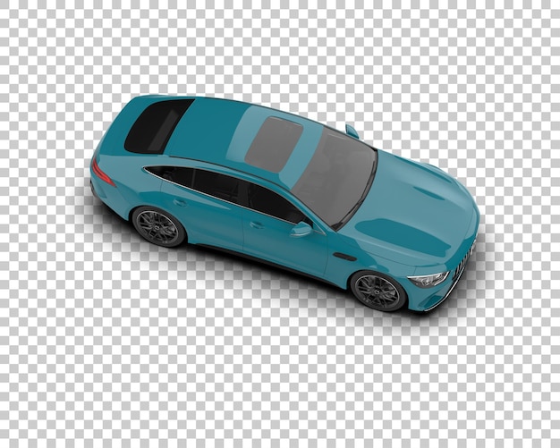 Ilustración de renderización 3D de automóviles modernos aislados en el fondo