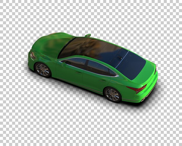 Ilustración de renderización 3D de automóviles modernos aislados en el fondo
