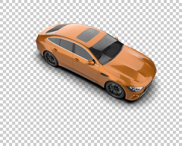 Ilustración de renderización 3D de automóviles modernos aislados en el fondo