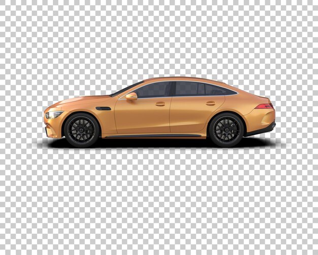 Ilustración de renderización 3D de automóviles modernos aislados en el fondo