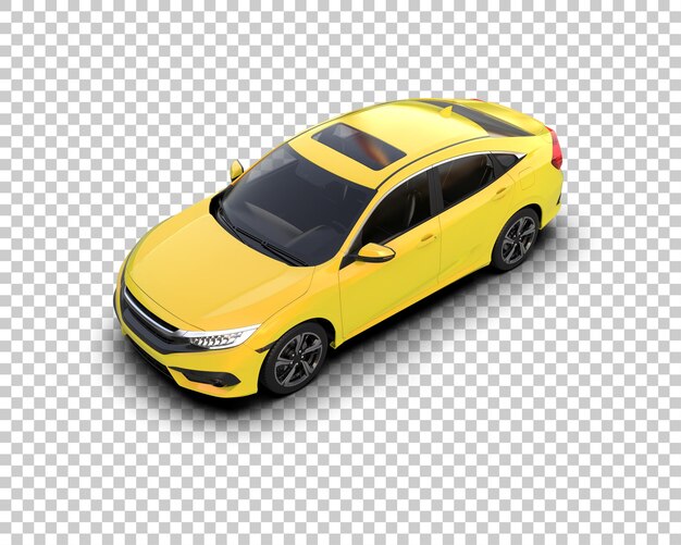 Ilustración de renderización 3D de automóviles modernos aislados en el fondo