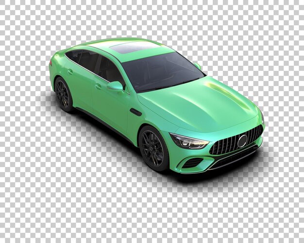 Ilustración de renderización 3D de automóviles modernos aislados en el fondo