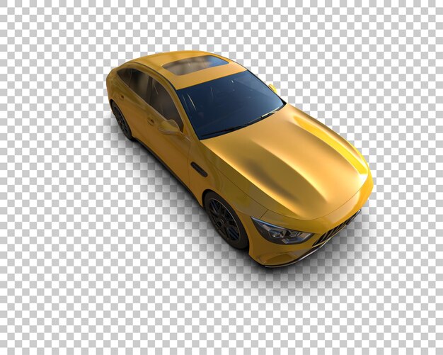 Ilustración de renderización 3D de automóviles modernos aislados en el fondo