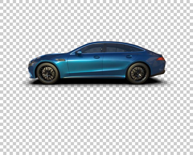 Ilustración de renderización 3D de automóviles modernos aislados en el fondo