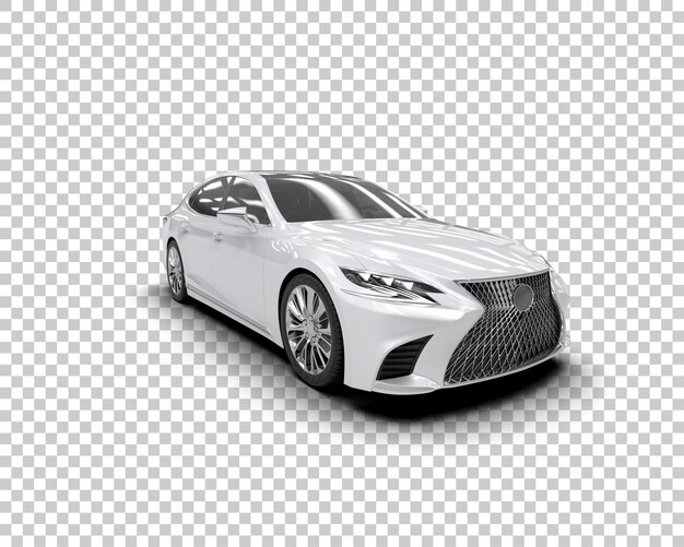 Ilustración de renderización 3D de automóviles modernos aislados en el fondo