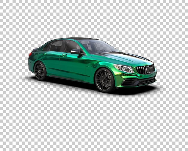 Ilustración de renderización 3D de automóviles modernos aislados en el fondo