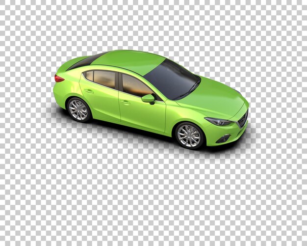 Ilustración de renderización 3D de automóviles modernos aislados en el fondo