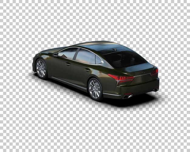Ilustración de renderización 3D de automóviles modernos aislados en el fondo