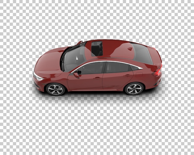Ilustración de renderización 3D de automóviles modernos aislados en el fondo