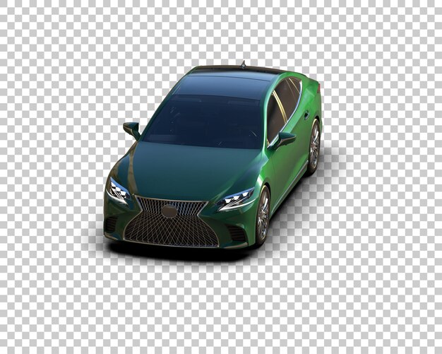 Ilustración de renderización 3D de automóviles modernos aislados en el fondo
