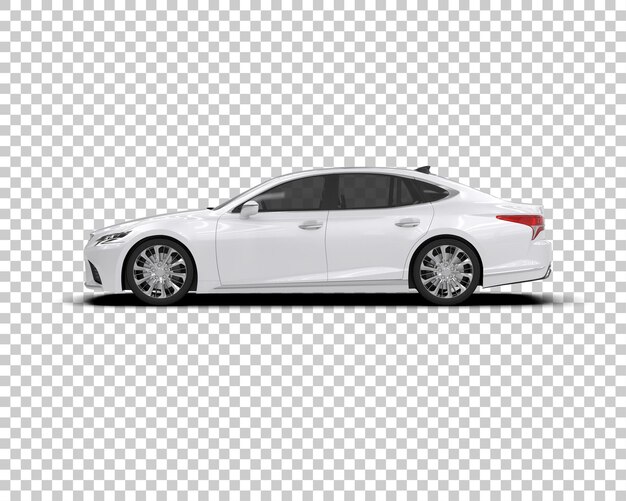 Ilustración de renderización 3D de automóviles modernos aislados en el fondo