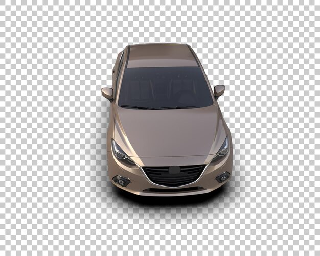 Ilustración de renderización 3D de automóviles modernos aislados en el fondo