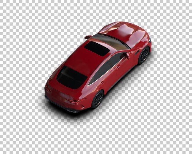 Ilustración de renderización 3D de automóviles modernos aislados en el fondo