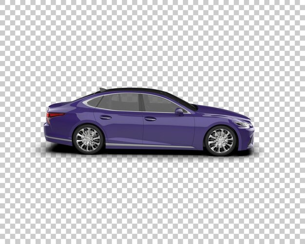Ilustración de renderización 3D de automóviles modernos aislados en el fondo
