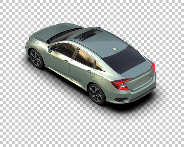 Ilustración de renderización 3D de automóviles modernos aislados en el fondo