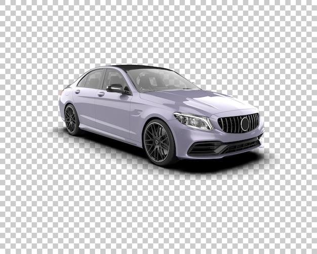 Ilustración de renderización 3D de automóviles modernos aislados en el fondo