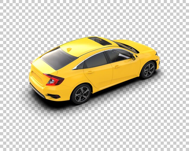 Ilustración de renderización 3D de automóviles modernos aislados en el fondo
