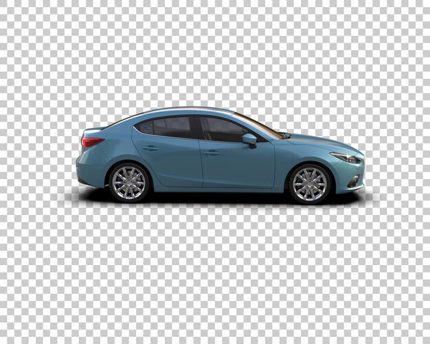 Ilustración de renderización 3D de automóviles modernos aislados en el fondo