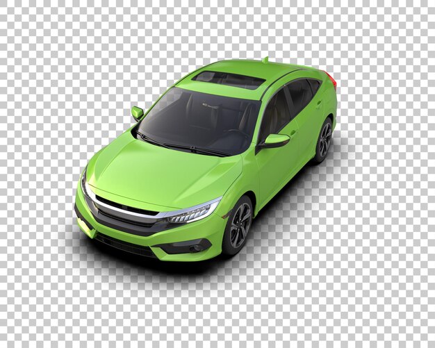 Ilustración de renderización 3D de automóviles modernos aislados en el fondo