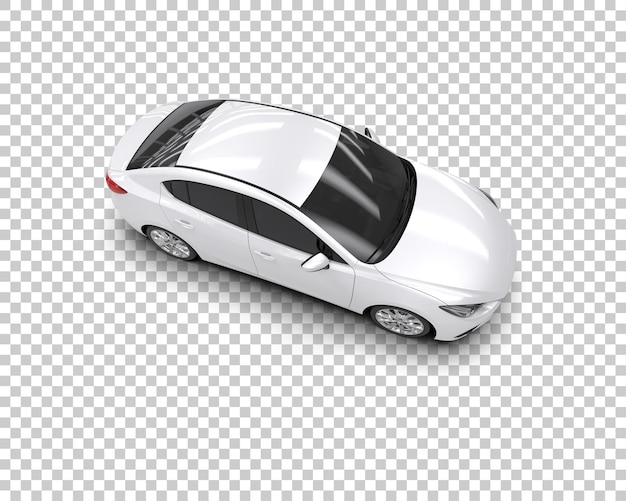 Ilustración de renderización 3D de automóviles modernos aislados en el fondo