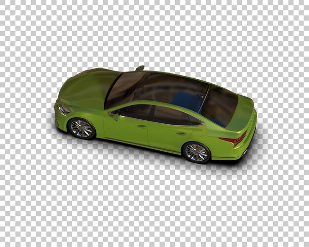Ilustración de renderización 3D de automóviles modernos aislados en el fondo