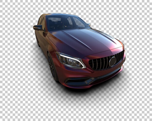 Ilustración de renderización 3D de automóviles modernos aislados en el fondo