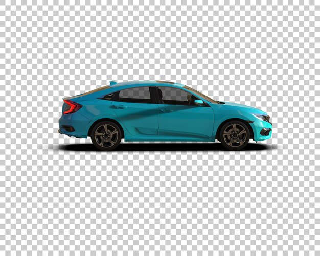 Ilustración de renderización 3D de automóviles modernos aislados en el fondo