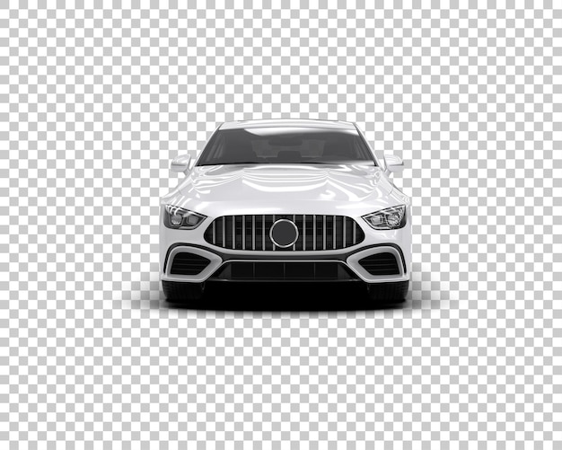 Ilustración de renderización 3D de automóviles modernos aislados en el fondo