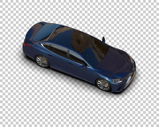 Ilustración de renderización 3D de automóviles modernos aislados en el fondo