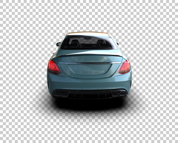 Ilustración de renderización 3D de automóviles modernos aislados en el fondo