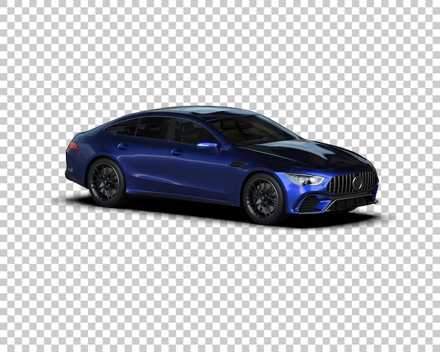 Ilustración de renderización 3D de automóviles modernos aislados en el fondo
