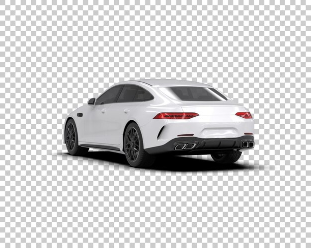 Ilustración de renderización 3D de automóviles modernos aislados en el fondo