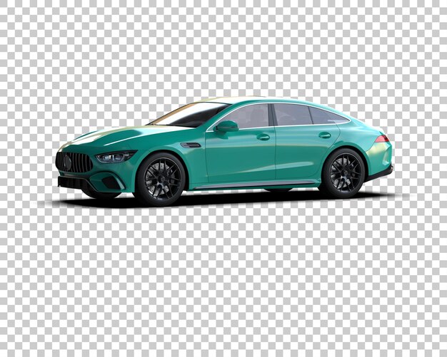 Ilustración de renderización 3D de automóviles modernos aislados en el fondo