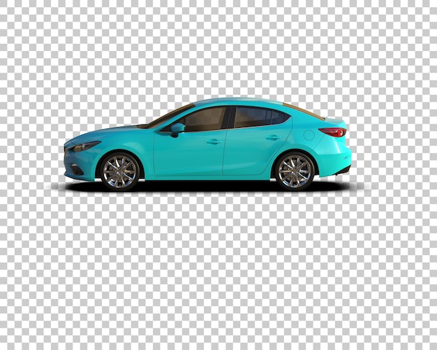 Ilustración de renderización 3D de automóviles modernos aislados en el fondo