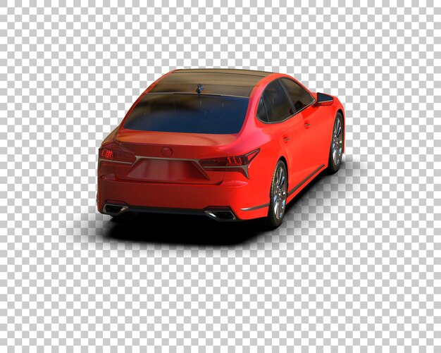 Ilustración de renderización 3D de automóviles modernos aislados en el fondo