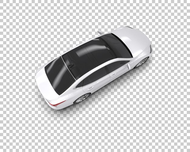 Ilustración de renderización 3D de automóviles modernos aislados en el fondo