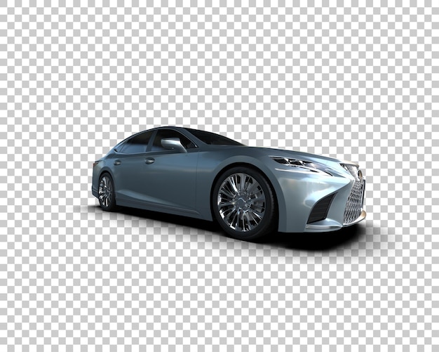 Ilustración de renderización 3D de automóviles modernos aislados en el fondo