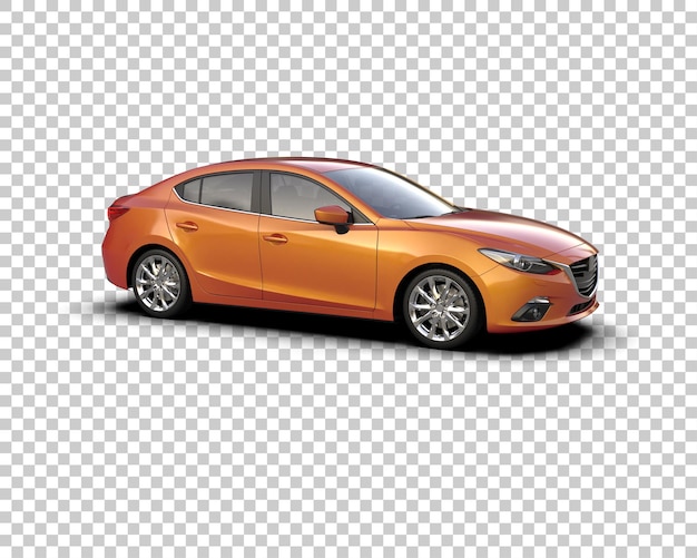Ilustración de renderización 3D de automóviles modernos aislados en el fondo