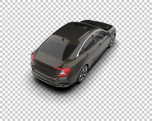 Ilustración de renderización 3D de automóviles modernos aislados en el fondo