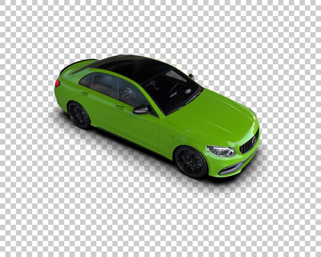 Ilustración de renderización 3D de automóviles modernos aislados en el fondo
