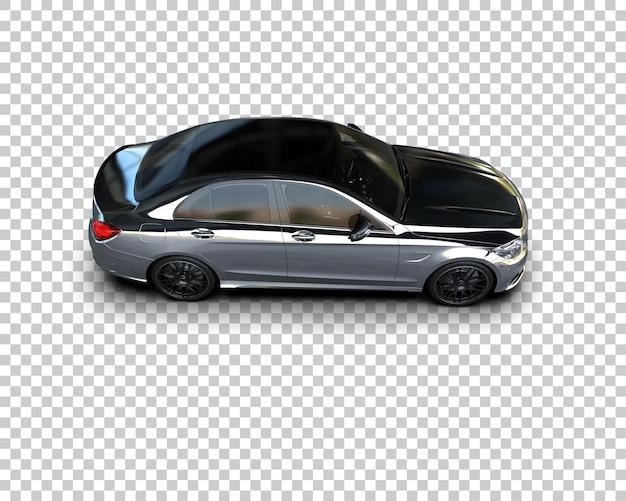 Ilustración de renderización 3D de automóviles modernos aislados en el fondo