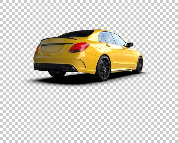Ilustración de renderización 3D de automóviles modernos aislados en el fondo