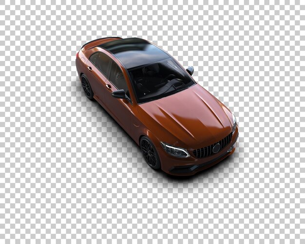 Ilustración de renderización 3D de automóviles modernos aislados en el fondo