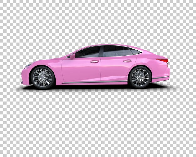 Ilustración de renderización 3D de automóviles modernos aislados en el fondo