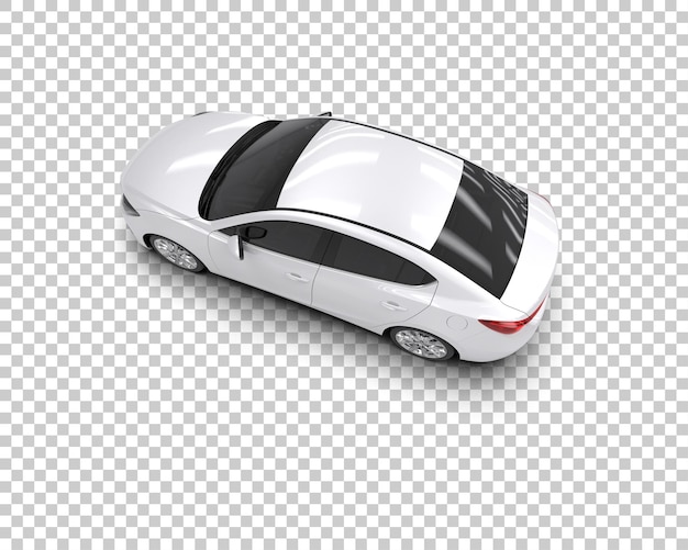 Ilustración de renderización 3D de automóviles modernos aislados en el fondo