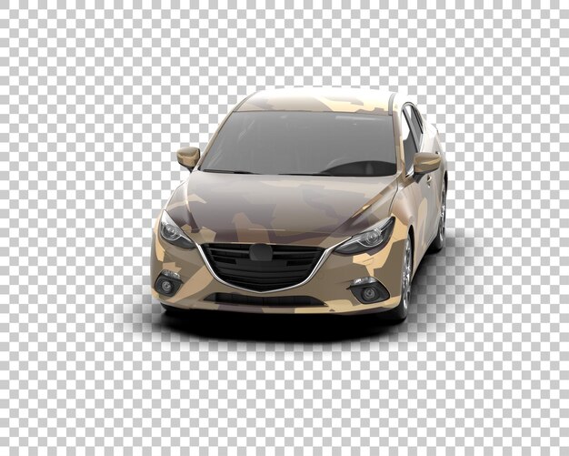 Ilustración de renderización 3D de automóviles modernos aislados en el fondo